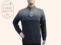 Pull-over homme Japan Rags - Xl - Gris - Motif géométrique