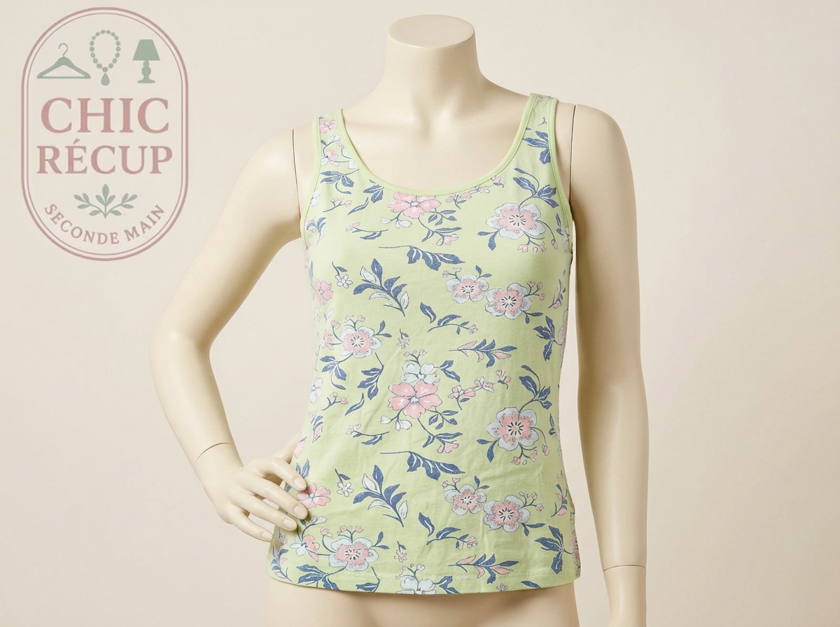 Débardeur Schiesser - Xxl - Vert - Floral