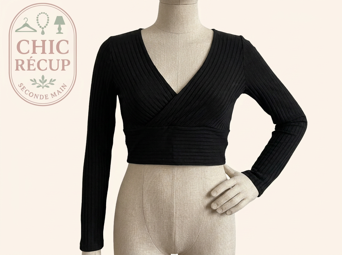 Top Court Shein - L - Noir - Evvio-71