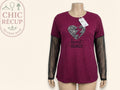 Blouse Mimi Mua - Xl - Noir Fuchsia - Brhal-27