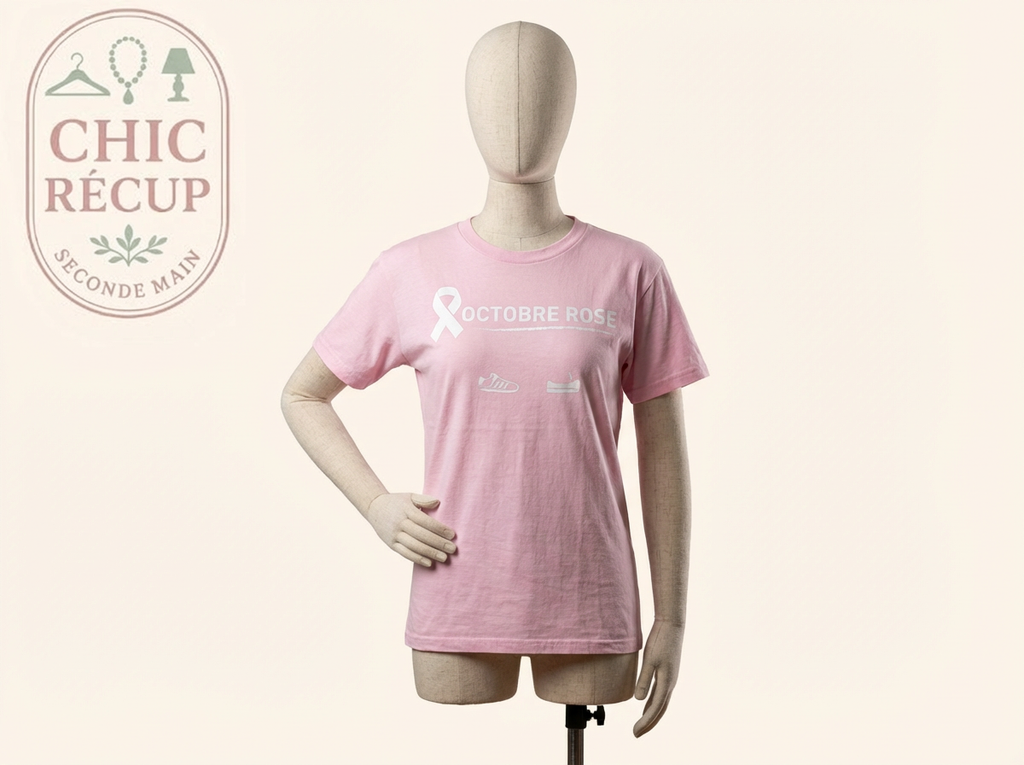 T-shirt Fruit of the Loom - S - Rose - Octobre Rose