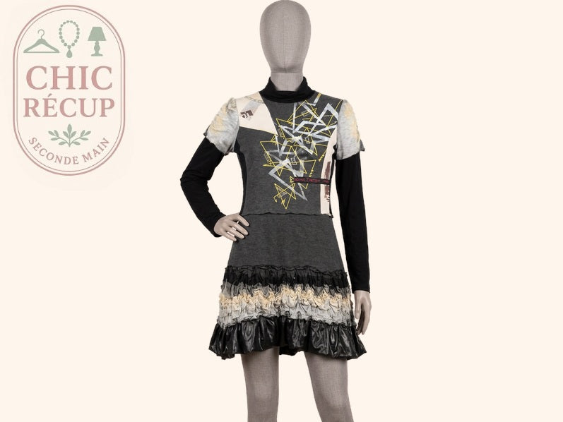 Robe Leslie - 44 - Noir - Design Graphique