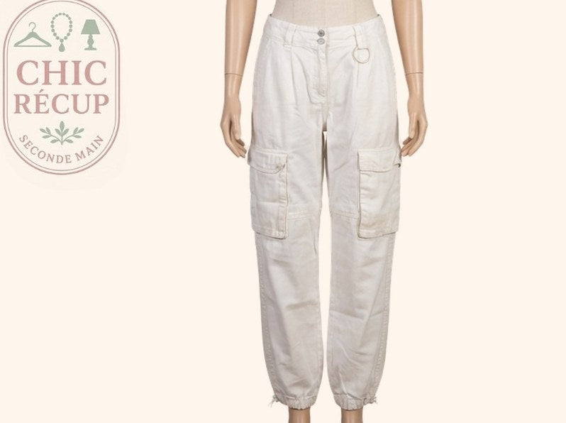 Autre Pantalon Bershka - S - Blanc - Shbad-28