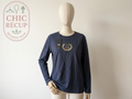 T-shirt manches longues Jzq Elle - 48 - Bleu marine