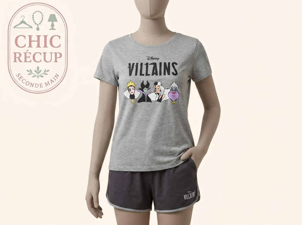 Pyjama - Disney - Xl - Gris - Villains