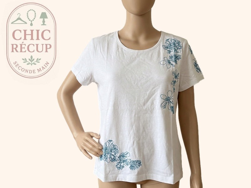 T-shirt Damart - Xl - Blanc - Labag-357