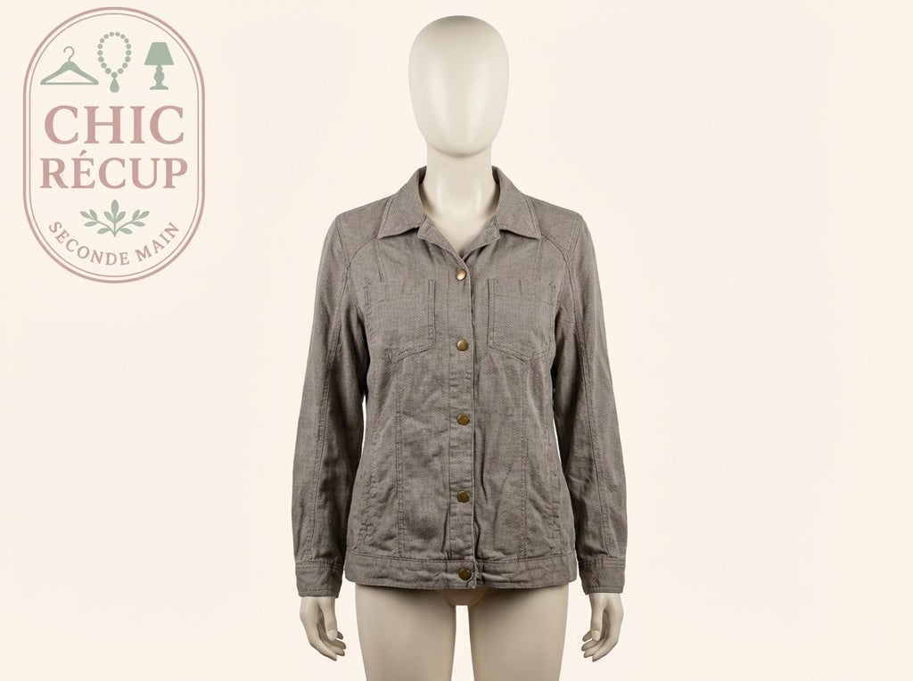 Veste Chemise M&s Mode - L - Kaki - Chpav-74