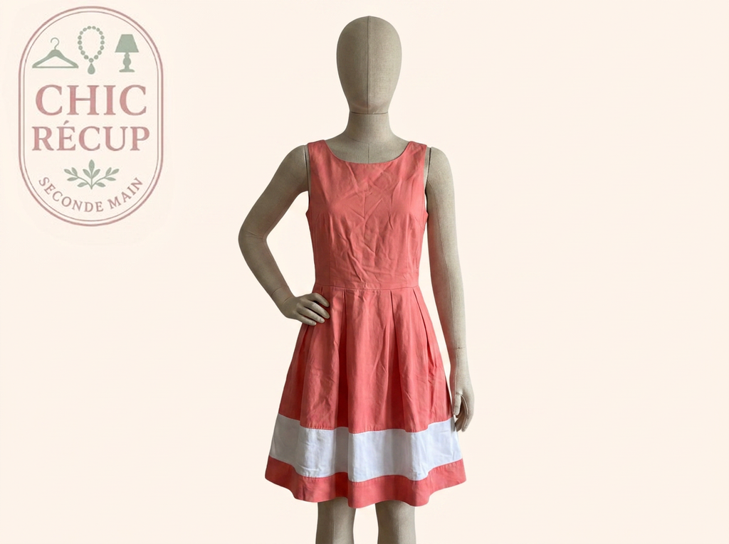 Robe Casual - Camaïeu - M - Corail - Chiou-08