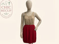 Robe Midi Etam - M - Beige, Rouge - Qu-bur-60