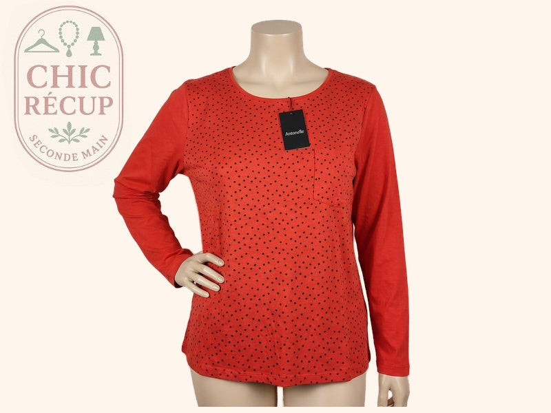 T-shirt manches longues Antonelle - 48 - Rouge