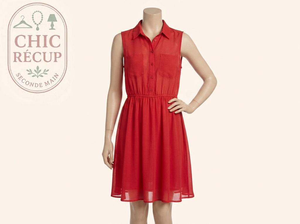 Robe d'été H&m - 42 - Rouge - Sans manches