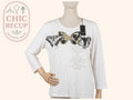 T-shirt manches longues Oui - 48 - Blanc - Papillon