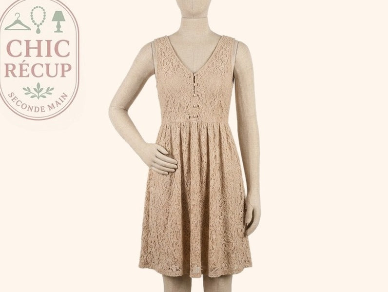 Robe D'ete Vero Moda - M - Crème - Codia-05