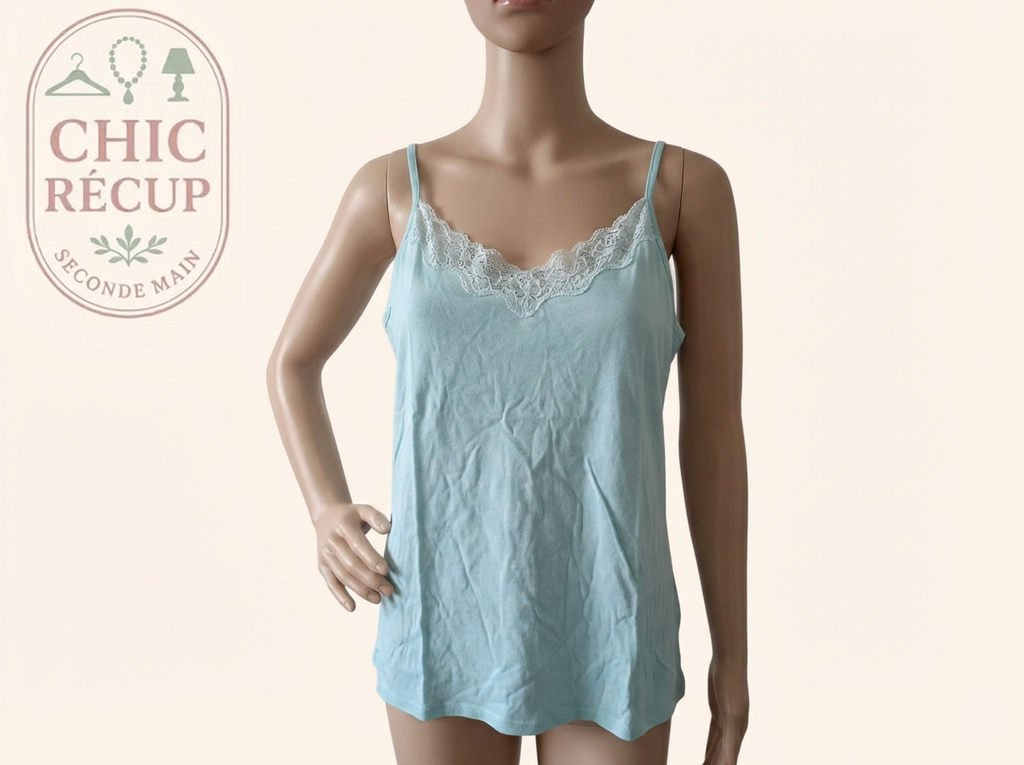 Caraco Françoise Saget - 50 - Bleu - 100% Coton