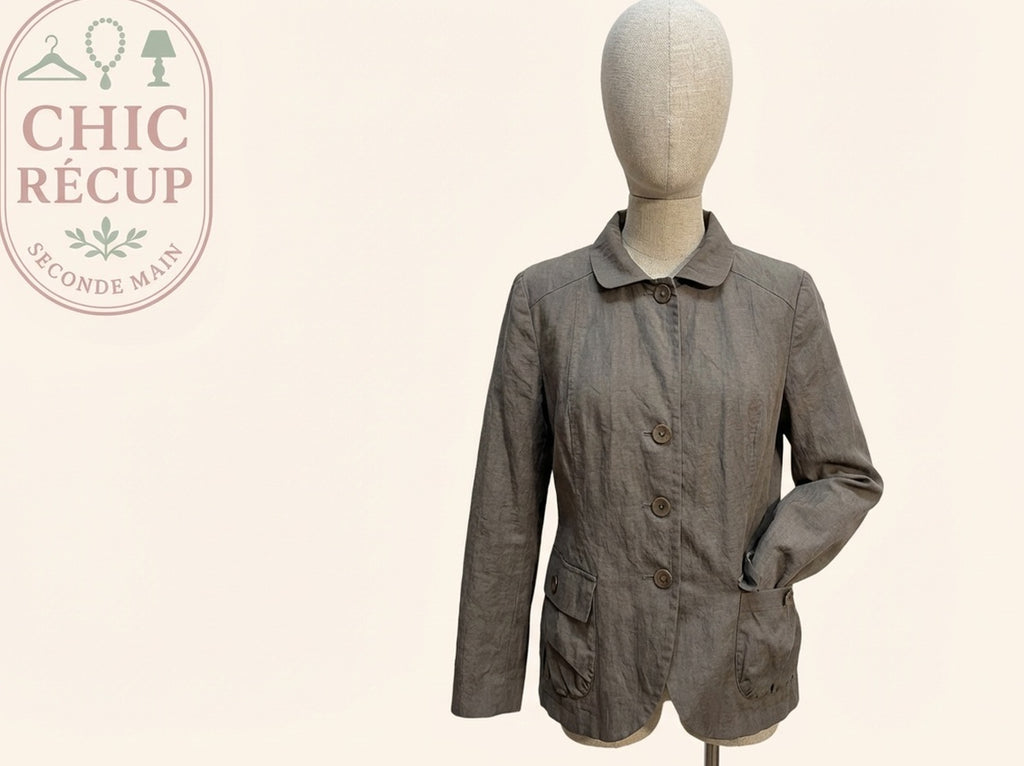 Veste Chemise Sépia Collection - M - Kaki - Qubur-63
