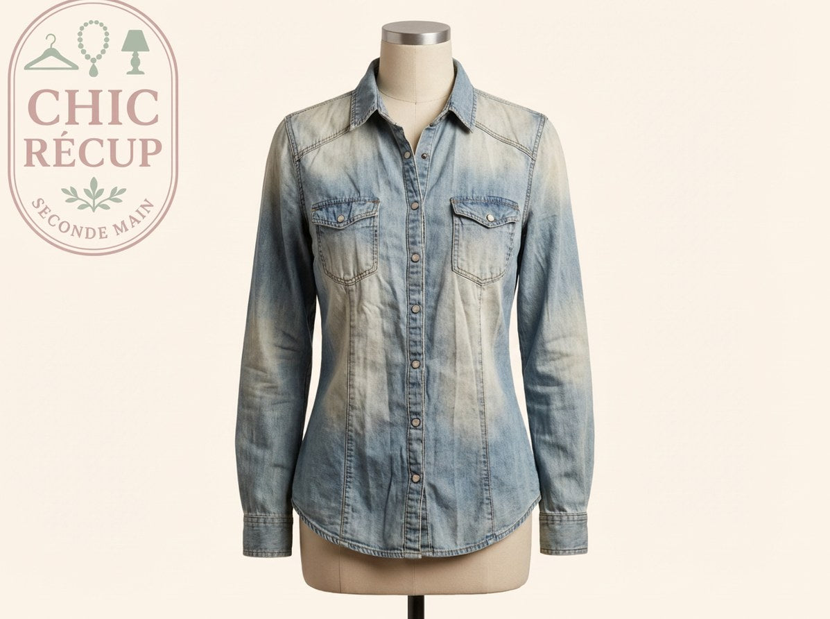 Chemise Stradivarius - S - Bleu clair - Vabar-10