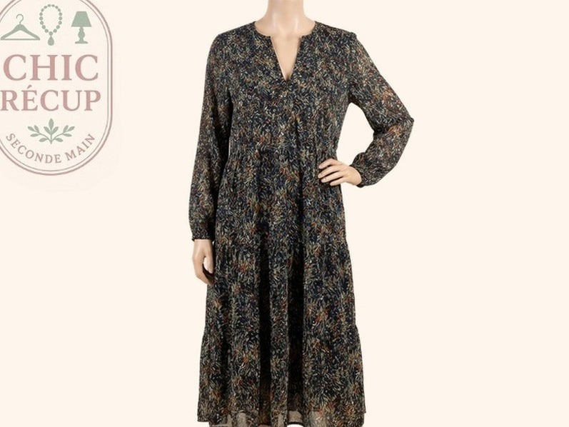 Robe Midi Y'coo - L - Vert - Casor-5