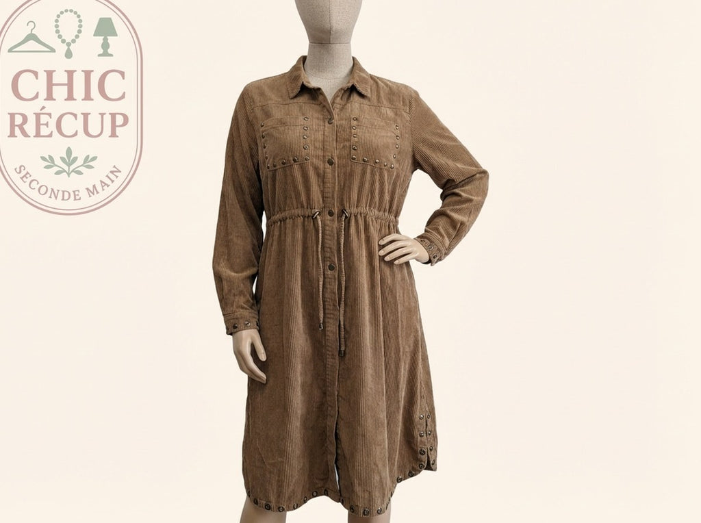 Robe Longue Eva Kayan - 44 - Marron - Myfed-01