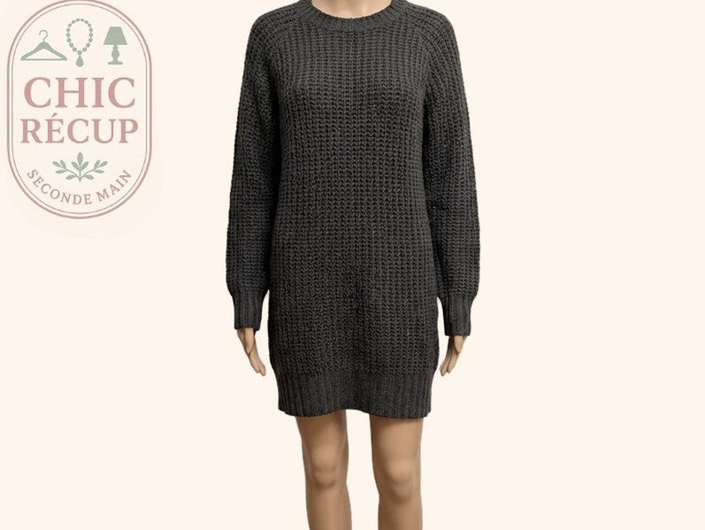 Robe D'hiver Boohoo - S - Gris - Vabar-04