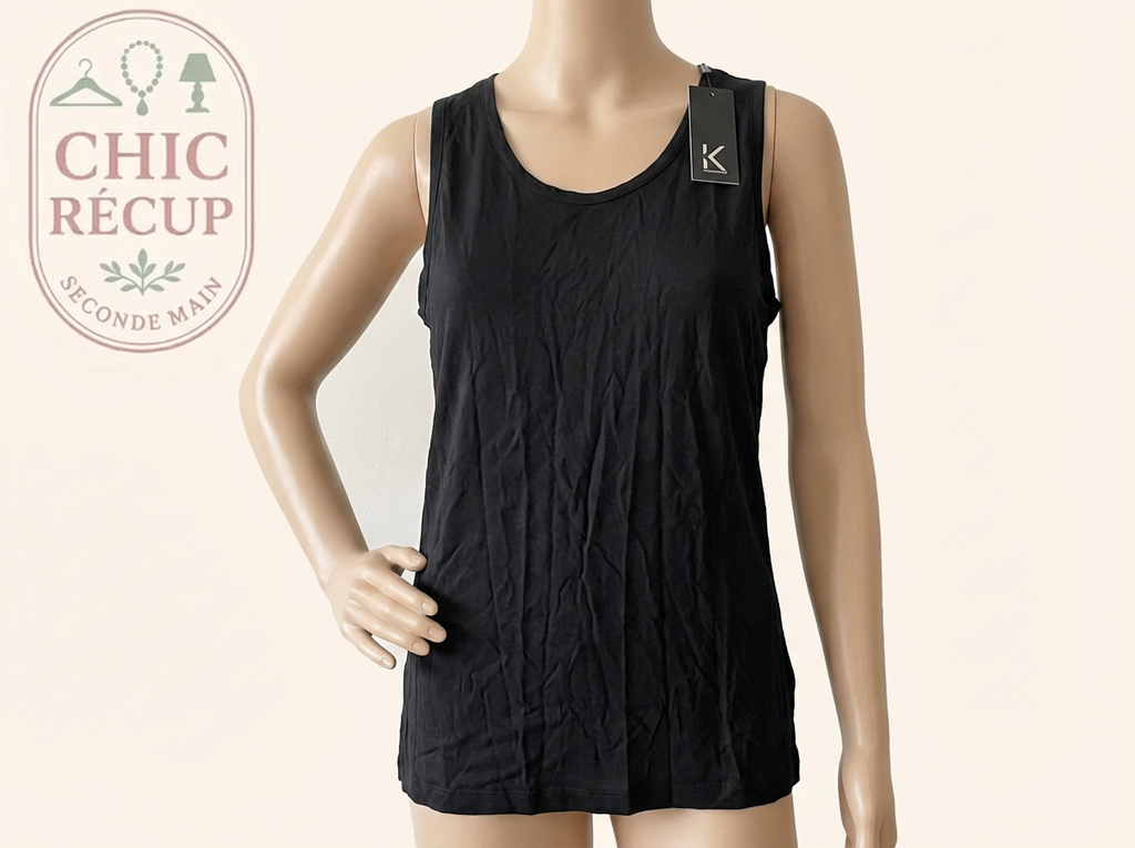 Débardeur Karl Lagerfeld - Xl - Noir - Viviane Ruched Vest