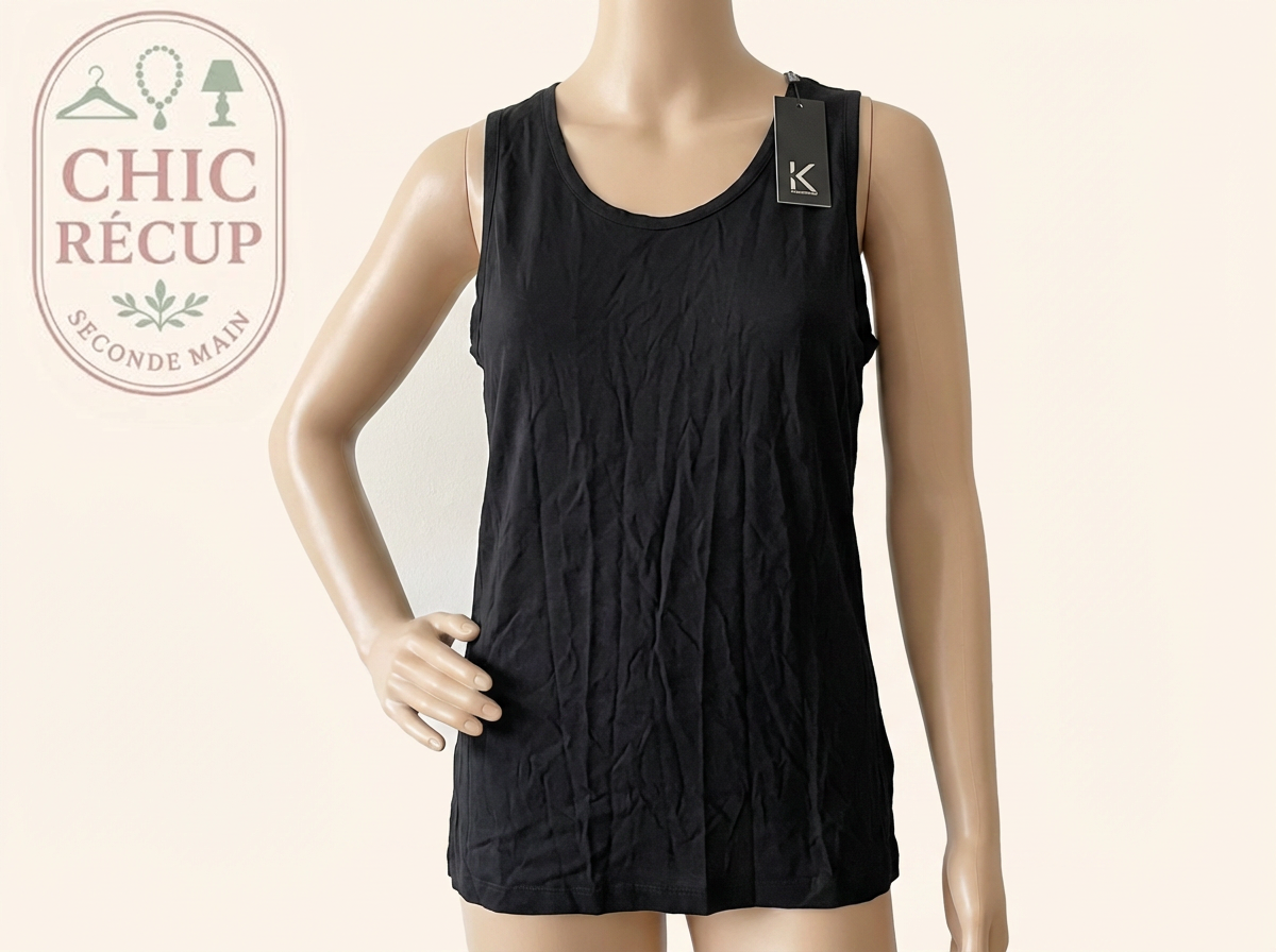 Débardeur Karl Lagerfeld - Xl - Noir - Viviane Ruched Vest