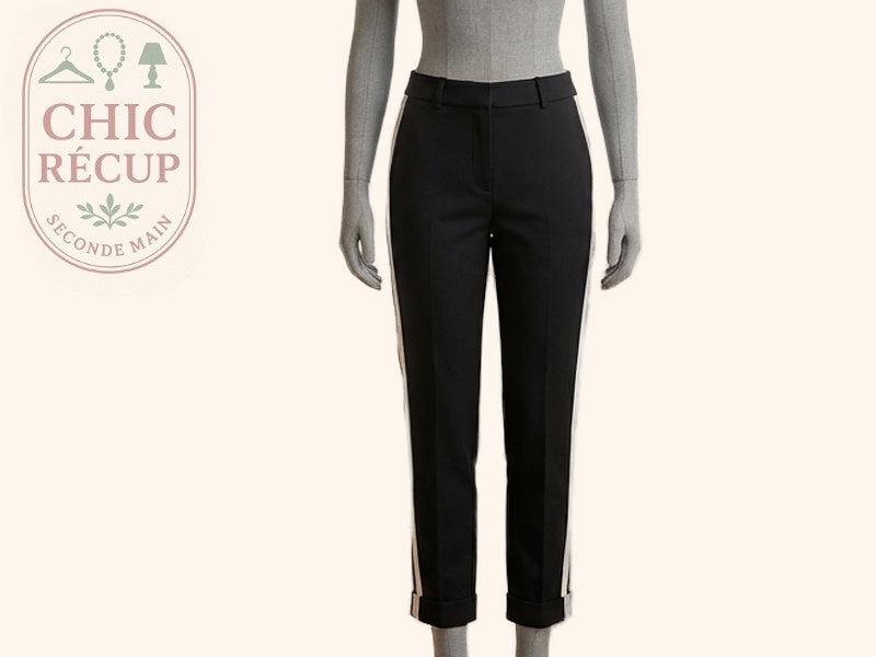 Pantalon Droit Zara - S - Noir - Vabar-06