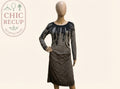 Robe Midi Etincelle Couture - Xxl - Gris - Labag-205