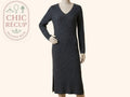 Robe pull Camaïeu - M - Gris - Longue maille col V