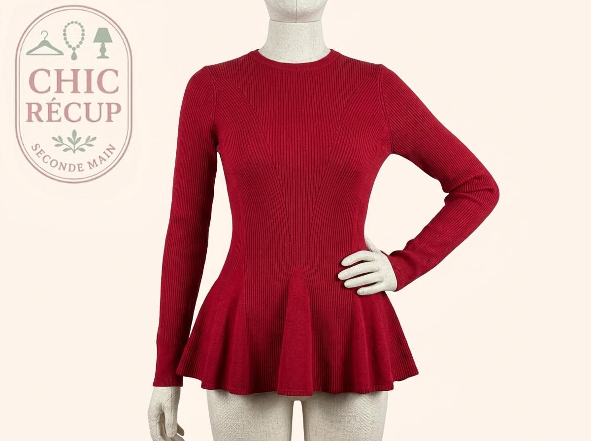 Pull D'hiver - Massimo Dutti - Xs - Rouge - Sthas-34