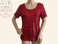 Blouses Manches Courte Vera Mont - 46 - Rouge - Labag-81