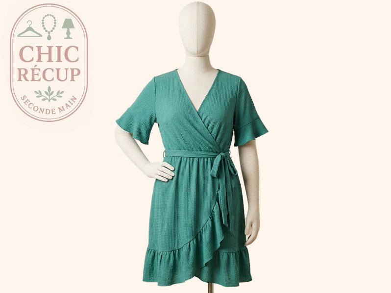Robe Casual Sans Marque - Xl - Vert - Elmai-13
