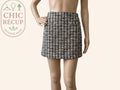 Jupe courte Mng - L - Noir - Carreaux