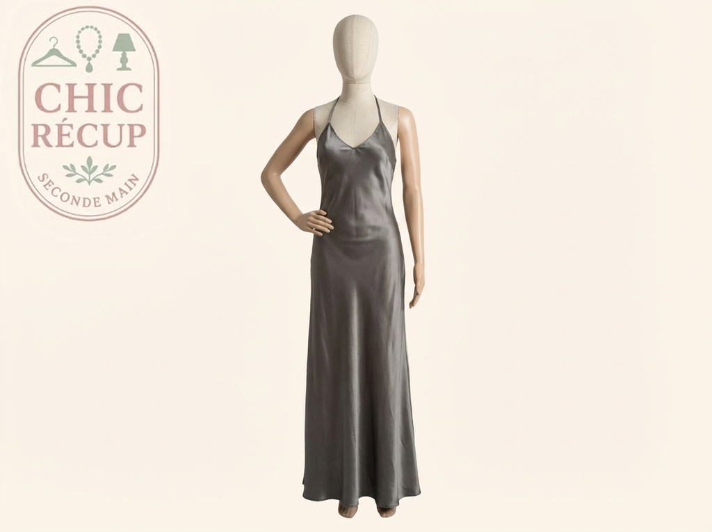 Robe Longue Zara - Xs - Gris - Amfat-41