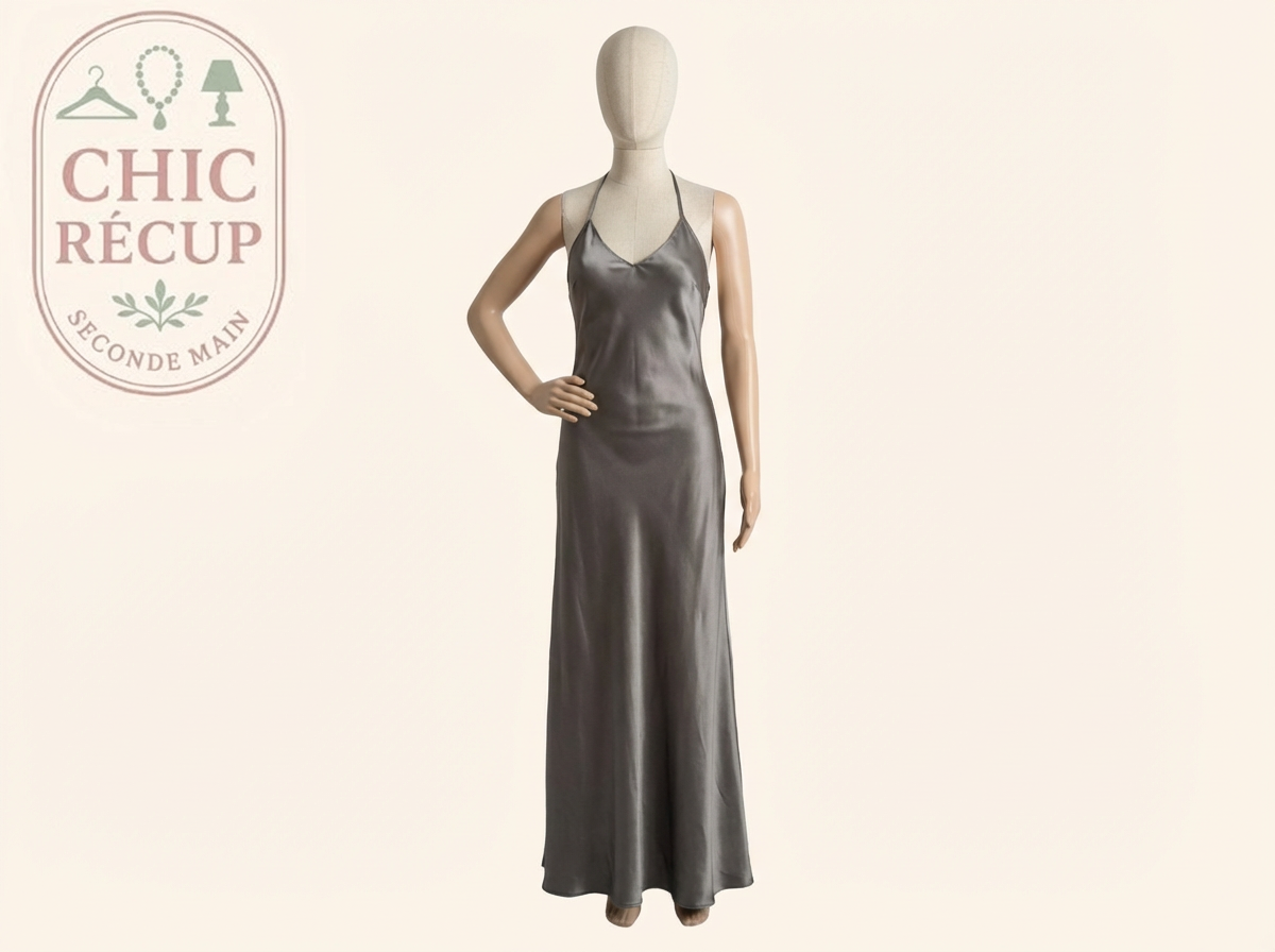 Robe Longue Zara - Xs - Gris - Amfat-41