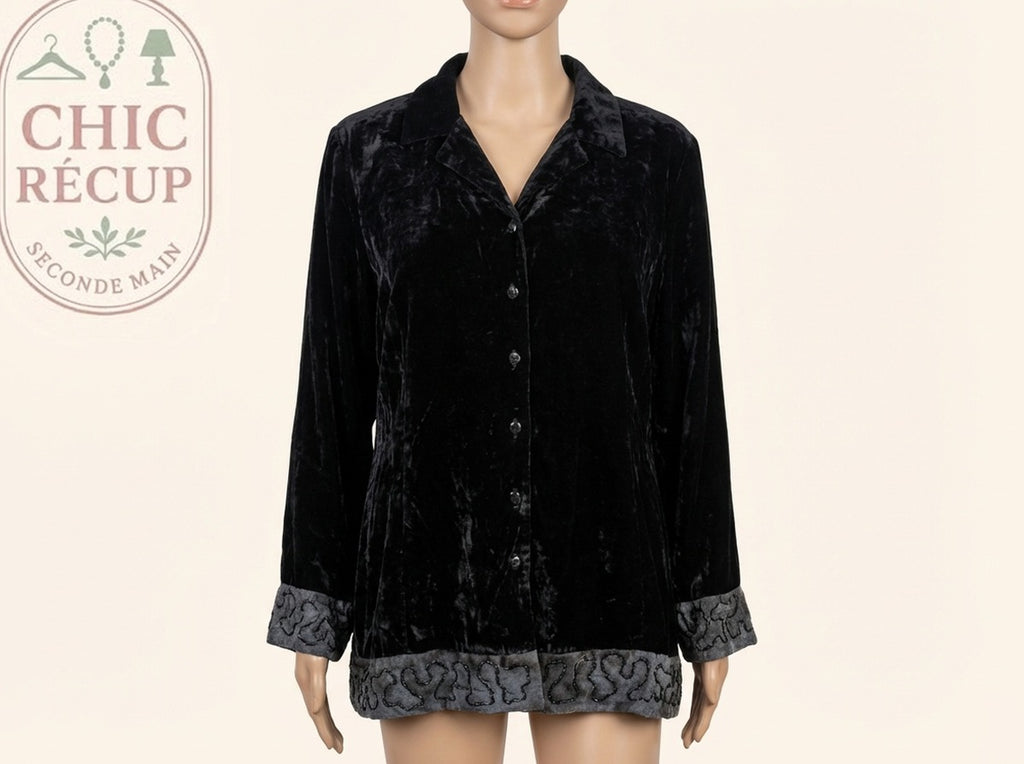Blouse Silkland - L - Noir - Brhal-126