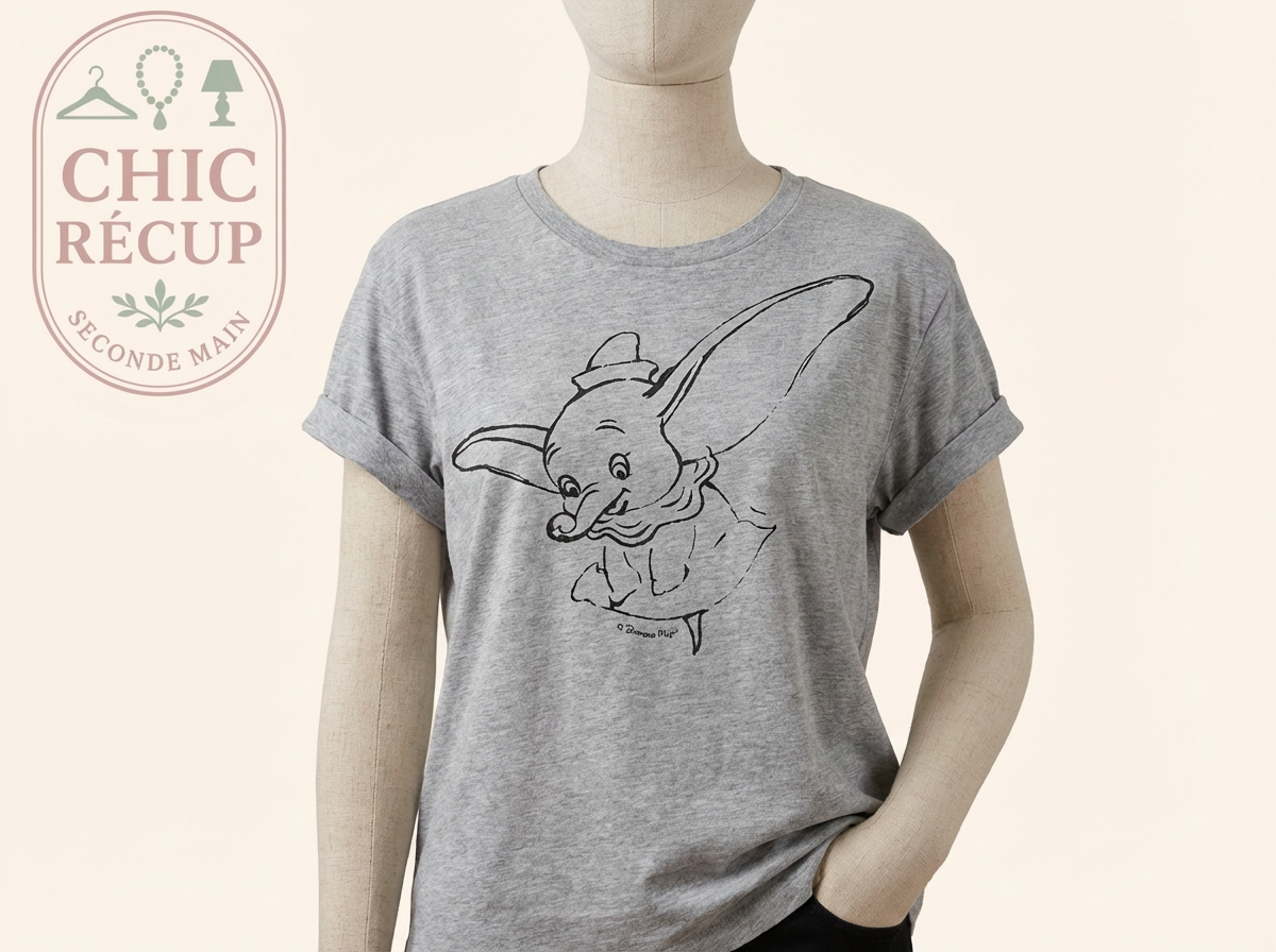T-shirt - Disney - S - Gris - Amfat-60