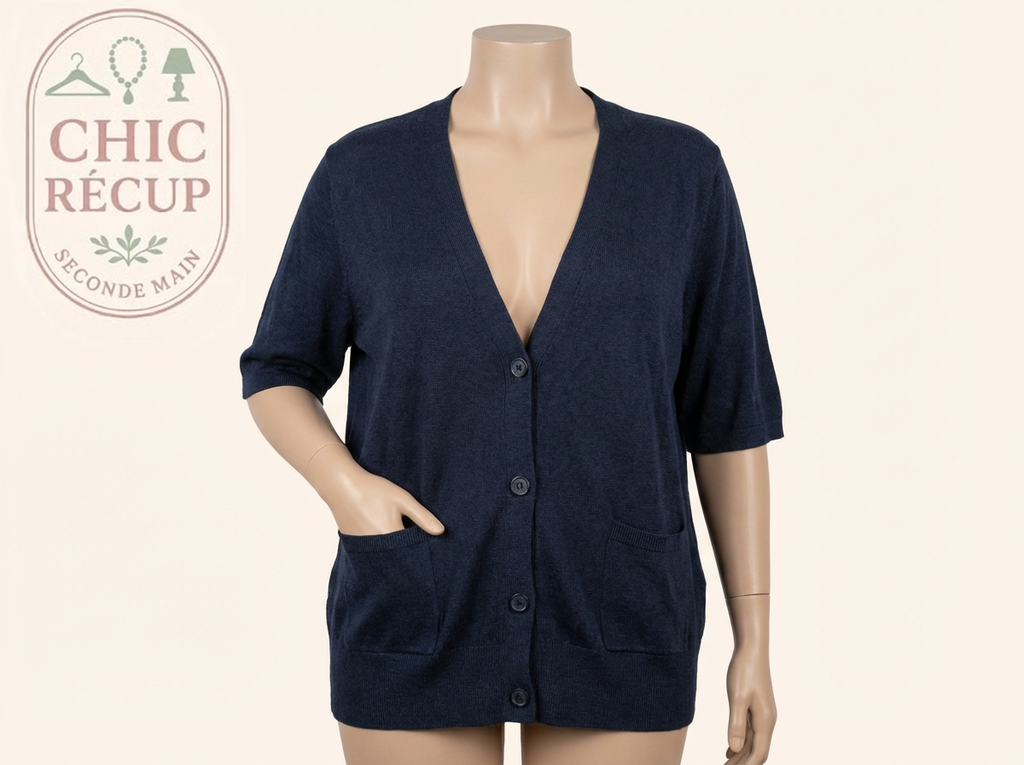 Gilet Jette - 46 - Navy - Lin