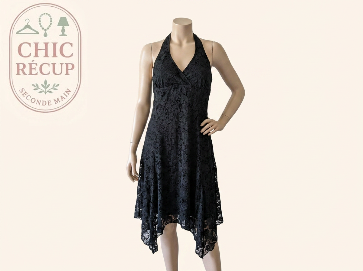 Robe Patrice Bréal - 44 - Noir - Dentelle