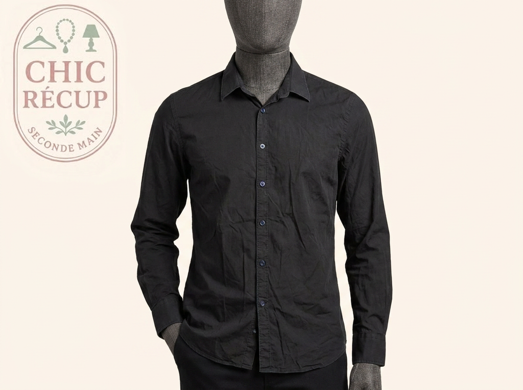 Chemise Guess by Marciano - M - Noir - Stretch Slim