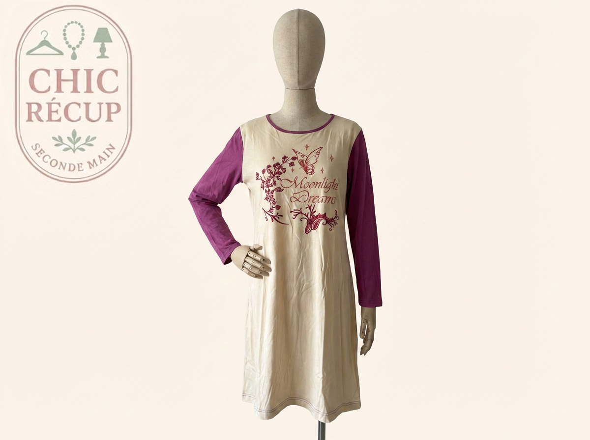 Chemise de nuit Françoise Saget - 50/52 - Crème