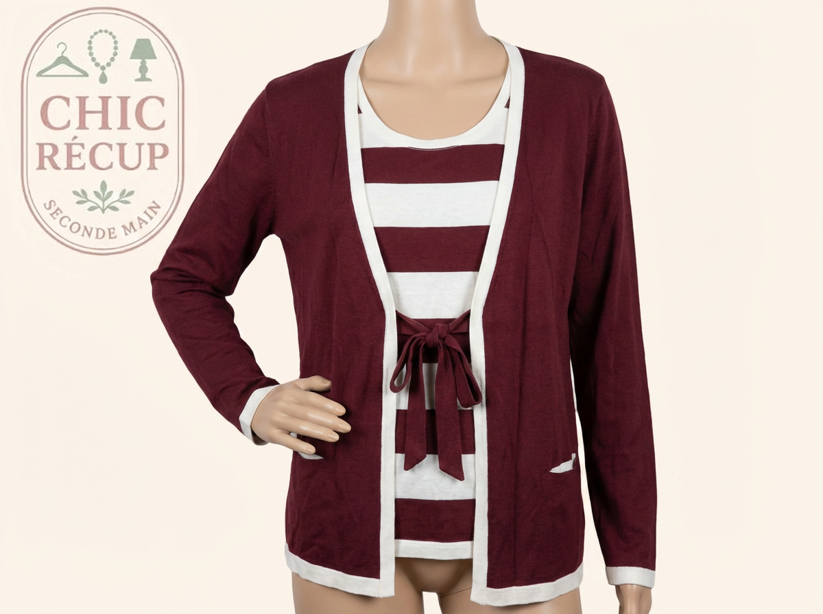 Gilet Antonelle - 48 - Bordeaux - Falida 2 en 1
