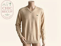 Sweat Col V Lacoste - Xl - Crème Jaune - Phleg-05