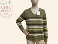 Pull Col V Amor-lux - L - Vert - Labag-35
