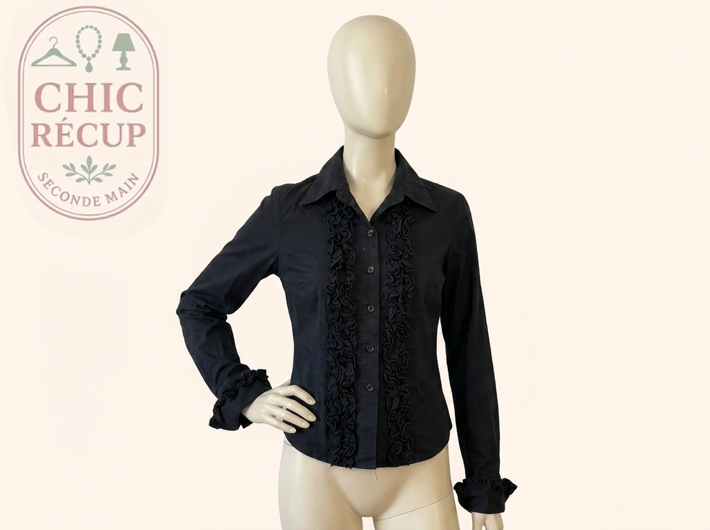 Chemise - Cc Design - Xs - Noir - à Volants