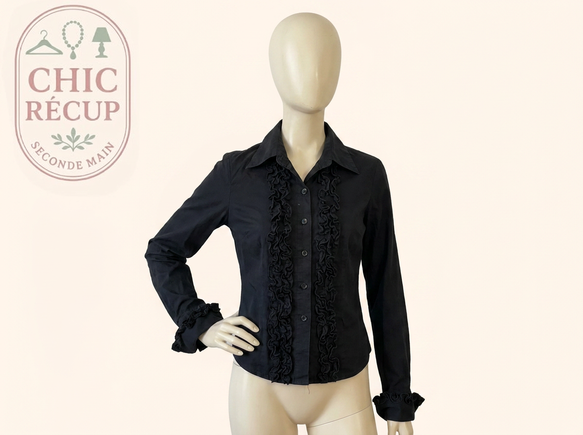 Chemise - Cc Design - Xs - Noir - à Volants
