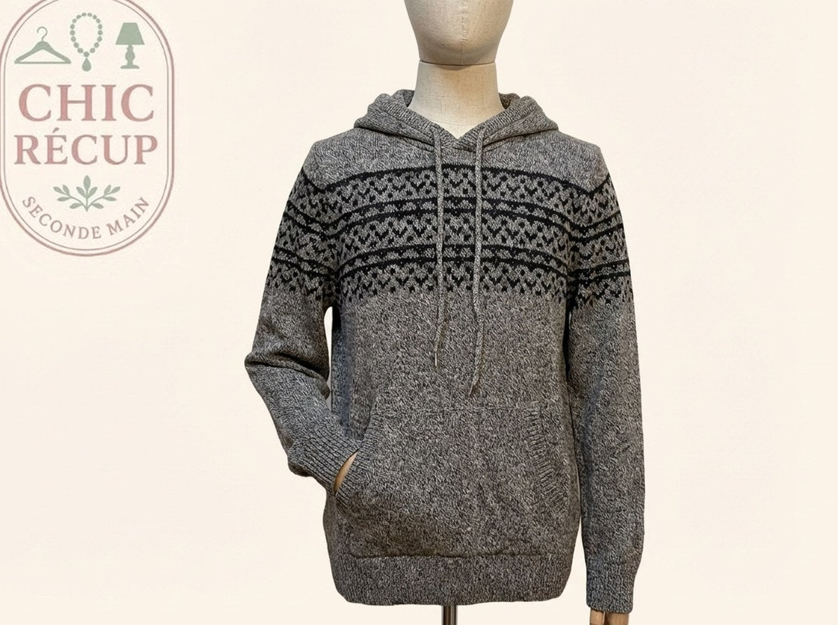 Pull Et Pull A Capuche Hollister - M - Gris - Grdec-11