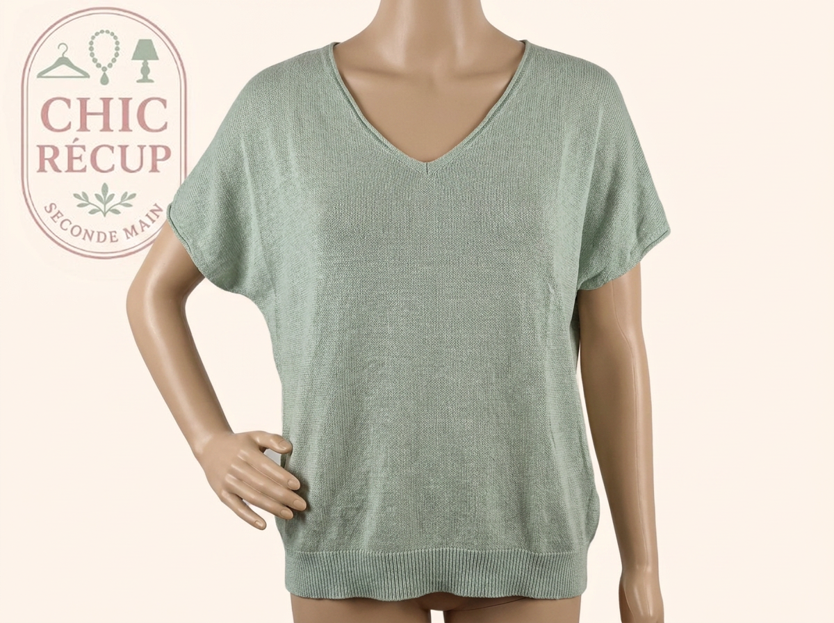 Blouse - Caroll - S - Vert - Iscou-14
