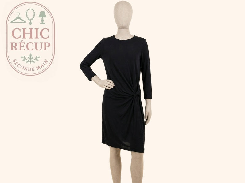 Robe Midi - Massimo Dutti - Xs - Noir - Sthas-19