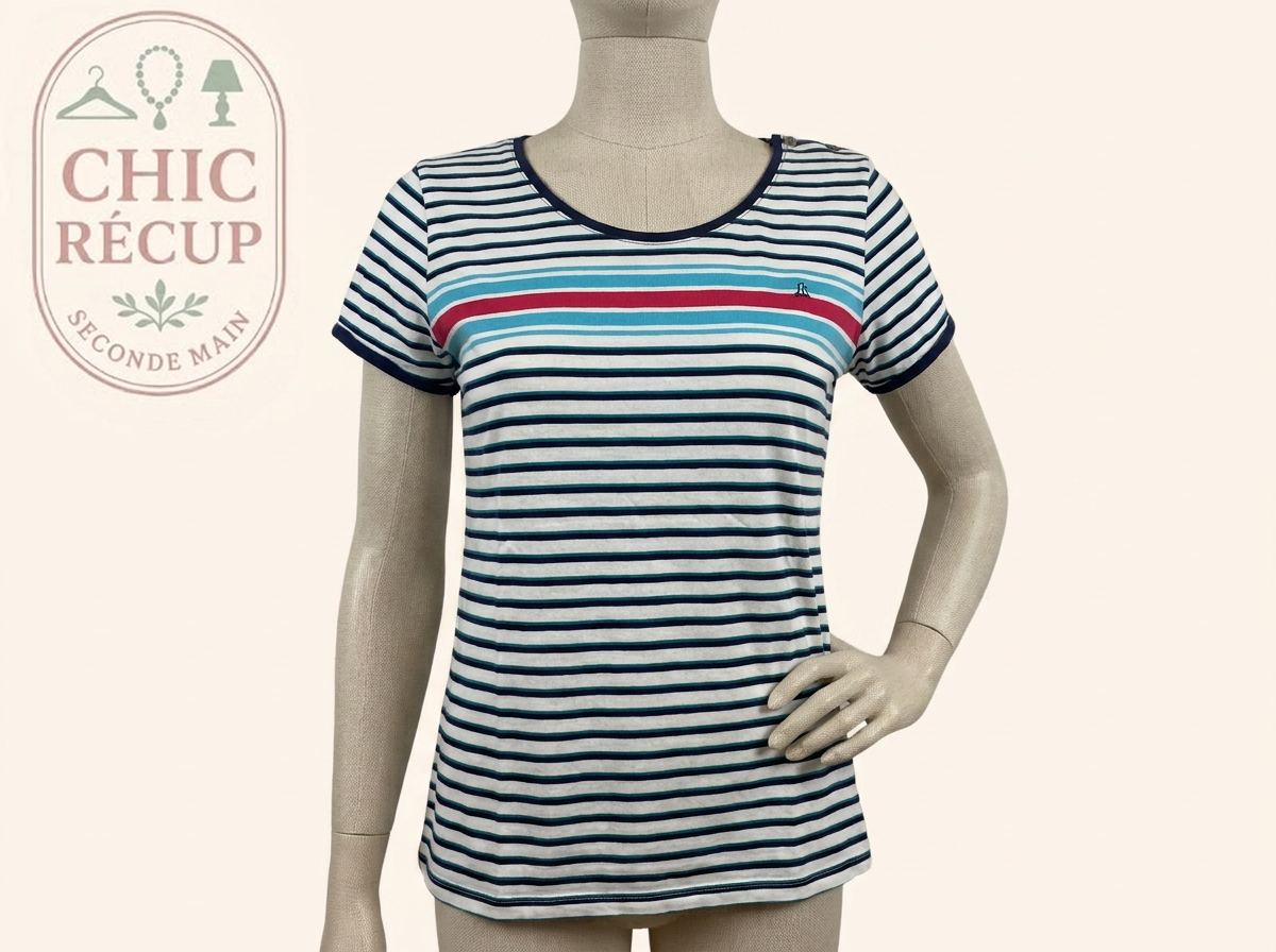 T-shirt - Terre De Marins - S - Blanc - Qubur-154