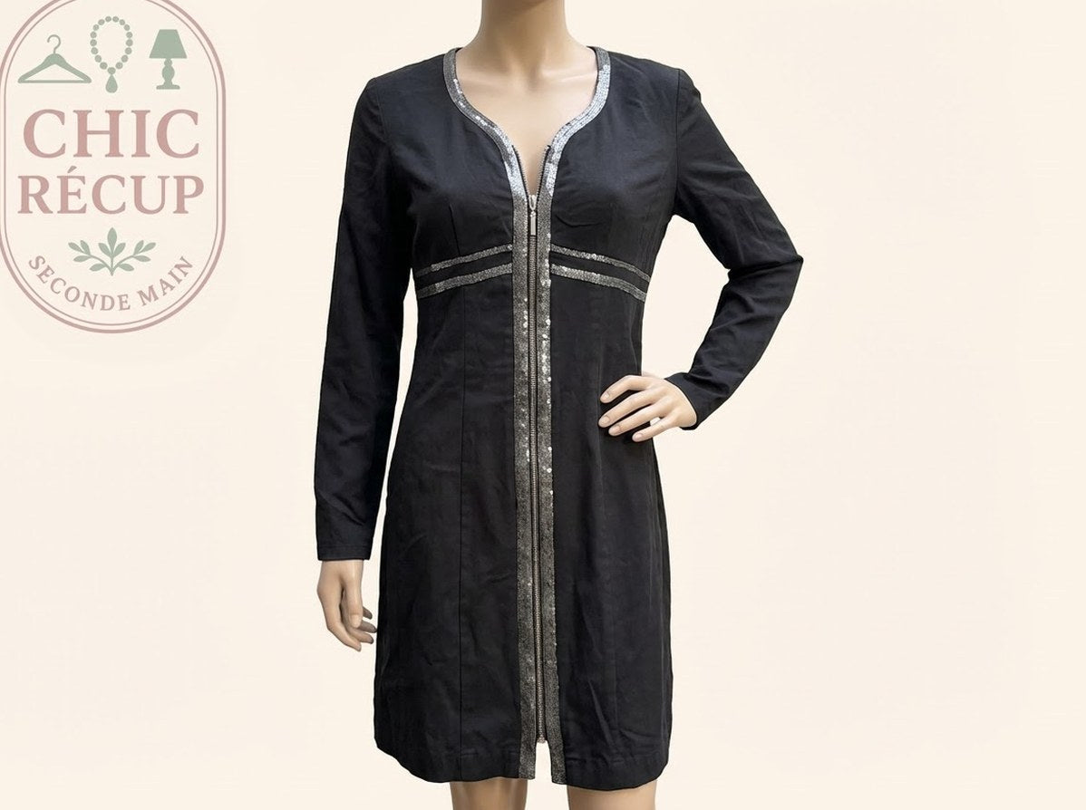 Robe Longue J.j. Garella - T 42 - Noir - Myfed-22
